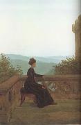 Carl Gustav Carus Woman on a Terrace (mk10) Germany oil painting artist